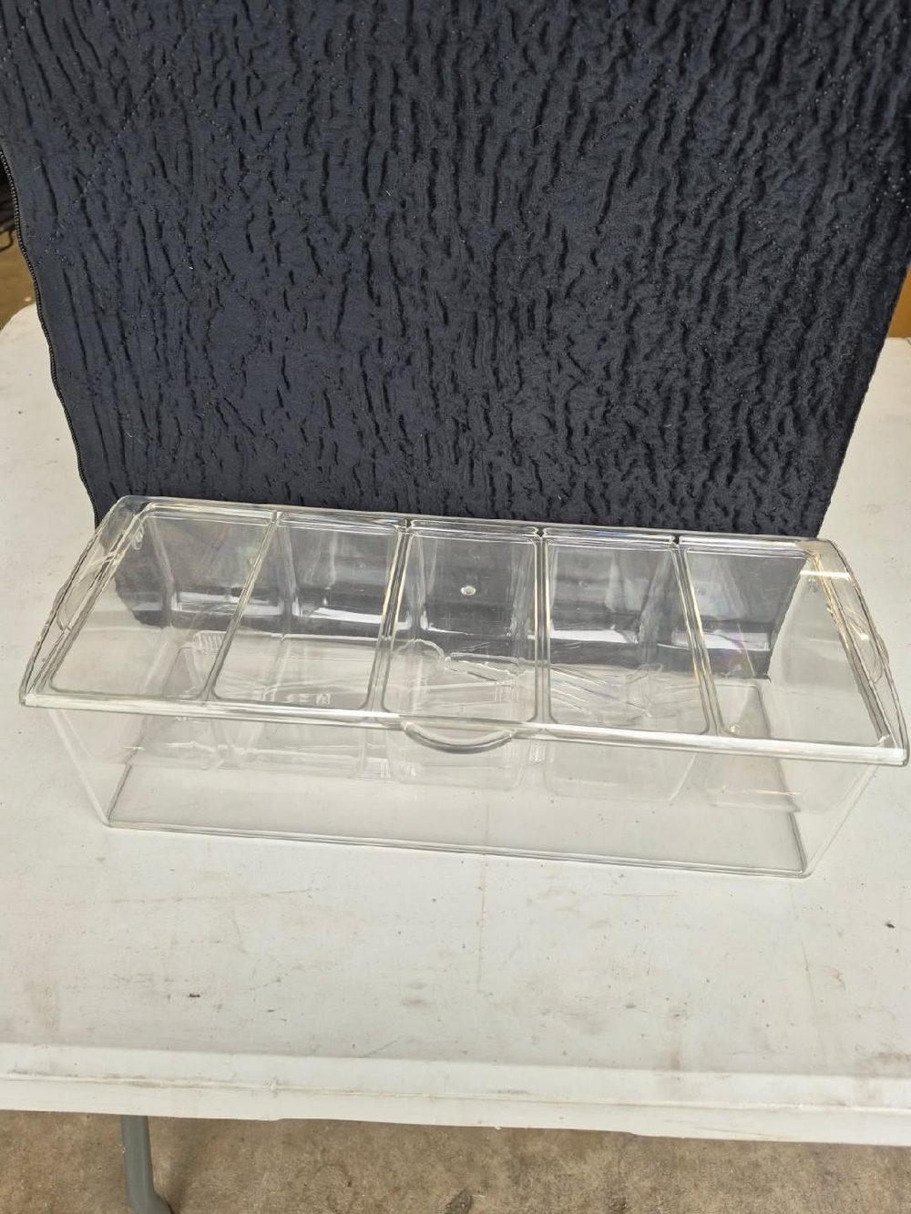 Clear Acrylic 5 Compartment Serving Tray